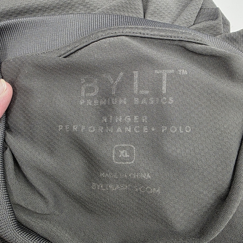 BYLT Basics Ringer Performance Black Polo Shirt - Picture 8 of 9